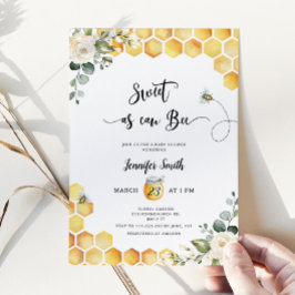 Doce como pode ser o convite de chá de fraldas