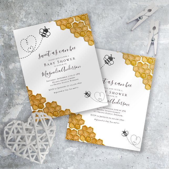 Doce como pode ser o convite para Chá de fraldas d (Criador carregado)