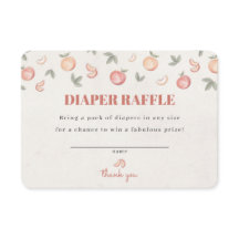 doce como um pêssego convite de rifa de fralda par
