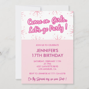 Doce convite de 17 anos para seu simples