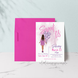 Doce Convite de aniversário 16