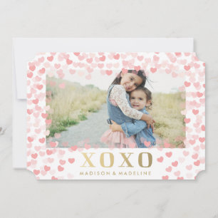 Doce coração de branco   Cartão com fotos dia de o