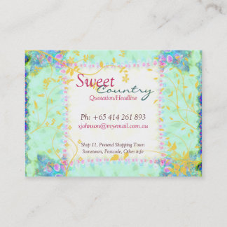Doce Country Patchwork big Cartão de visita