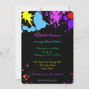 Doce Dezesseis, Bat Mitzvah, Convite Neon Glow