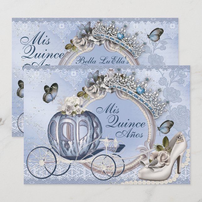 Doce Dezesseis Quinceanera - Convites de Aniversár (Frente/Verso)