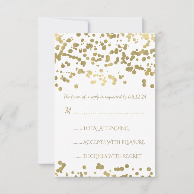 Doce Dezesseis RSVP Gold Foil Confetti (Frente)