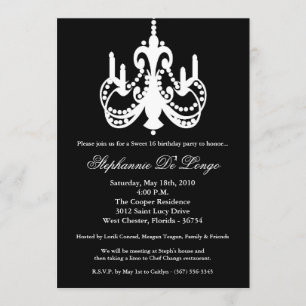 doce do candelabro 5x7 convite da peça de 16