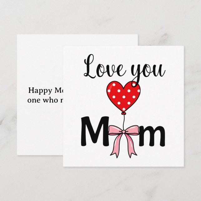 Doce e elegante “Amo Você Mãe” (Frente/Verso)