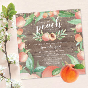 Doce Meninas de Peach Convite para Chá de fraldas