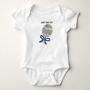 Doce Menino Arco Azul Camiseta Rattle