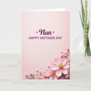 Doce Nan Cartão Floral do Dia das Mães