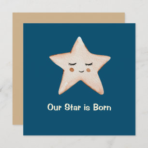 Doce Nossa Estrela é Nascer Blue Star Birth Announ