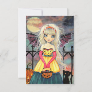 Doce ou Travessura Cartão Postal de Halloween
