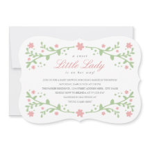 Doce Pequena Senhora Chá de fraldas Convite