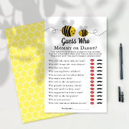 Doce Pequeno Chá de fraldas De Abelhas Adivinha Qu