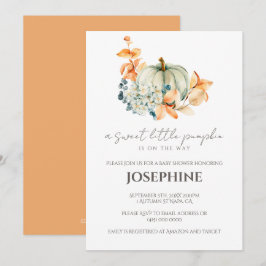 Doce Pequeno Chá de fraldas de Abóbora Convite