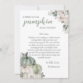 Doce Pequeno Convite Para Chá de fraldas De Outono