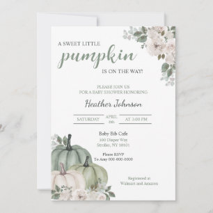 Doce Pequeno Convite Para Chá de fraldas De Outono