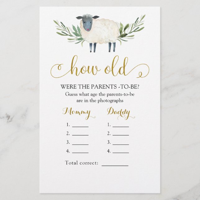 Doce Pequeno Lambe Greenerescente Quão Velhos Pais (Frente)