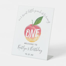 Doce Pequeno primeiro aniversario Peach bem-vindo