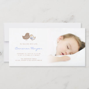 Doce Pintinhos Damask Anúncio de Nascimento do Beb