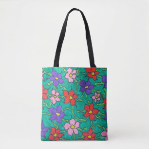 Doce Primavera Greenery Floral Tote Bag