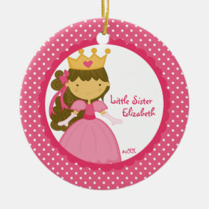 Doce Princesa Irmãzinha Enfeite de Natal