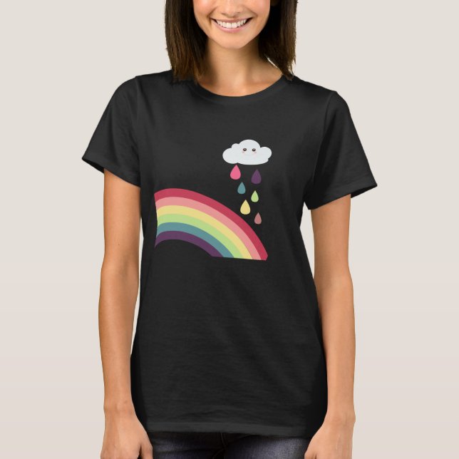 Doce Rainbow & Cloud Maternity T-Shirt (Frente)