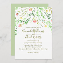 Doce Romântico | Convite Para Casamento Floral