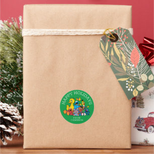 Doce Rua Sésamo   Etiqueta de Natal Alegre