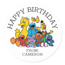Doce Sesame Street Pals | Etiqueta de presentes de