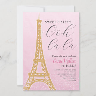 Doce Sessenta Convite de aniversário de Paris