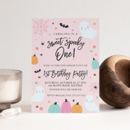 Doce Spooky Um Convite de festas primeiro aniversa