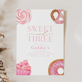 Doce três Convites de festas de aniversários