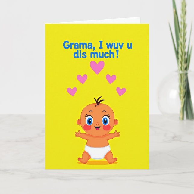 Doce Vovó Eu Te Amo Cartão (Frente)