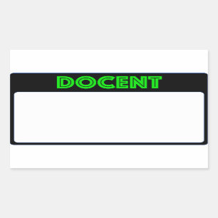Docent do nome de etiqueta
