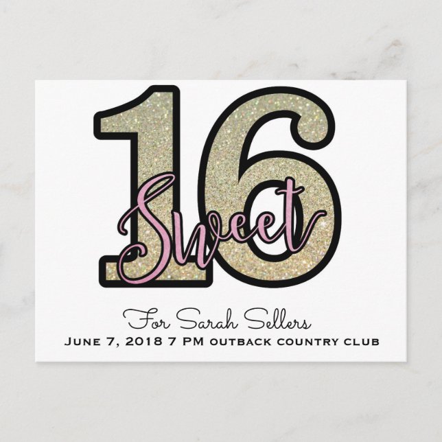 Doces 16 cartões postais (Frente)