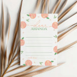 Doces Como Cartão Cápsula Horária De Aniversário<br><div class="desc">Capturar memórias de preciosos com nossos Cartões de Cápsula de Aniversário 'Doce Como Pêssego'. Com designs adoráveis de pêssego e gráficos encantadores, essas cartas são perfeitas para os convidados gravarem mensagens e memórias especiais de sua celebração. Ideal para criar uma saudade nostálgica, eles adicionam um toque único e pessoal ao...</div>