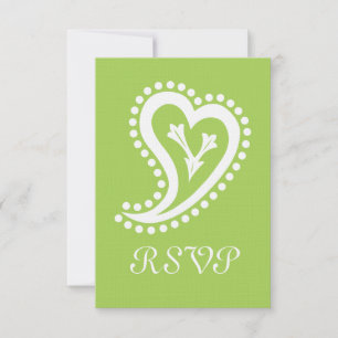 Doces Corações de Paisley na Placa RSVP Peridot