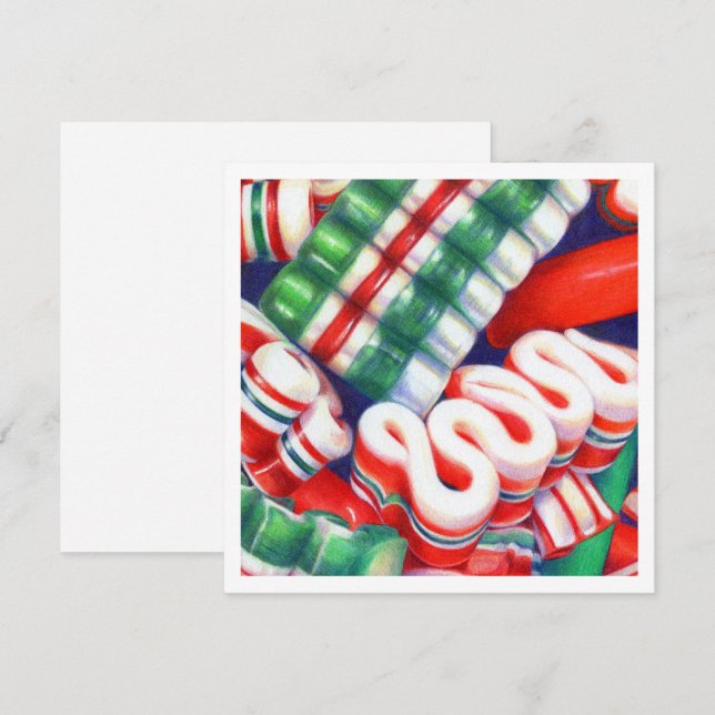 DOCES EM FITAS 5,25 Cartão Quadrado Plano (Frente/Verso)