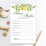 Doces Lemons & Greenery Advice and Wish Card<br><div class="desc">Cartão Elegante Rosa Greenery Advice e Wish. Para personalização adicional,  sinta-se à vontade para entrar em contato comigo!</div>
