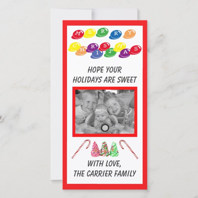 Doces Natal - Cartão com fotos (Frente)