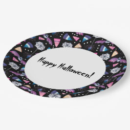 Doces Pratos de Festa Negra-Halloween