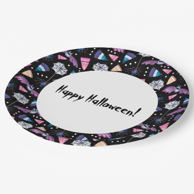 Doces Pratos de Festa Negra-Halloween (Inclinado)