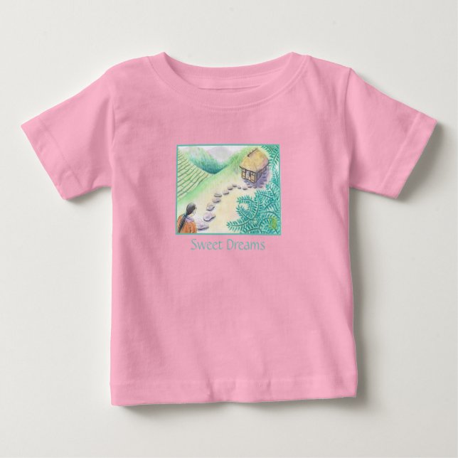 Doces Sonhos Bebês Rosa T-Shirt (Frente)
