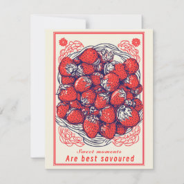 Docinho De Morango Bonito Cartão De Saudação