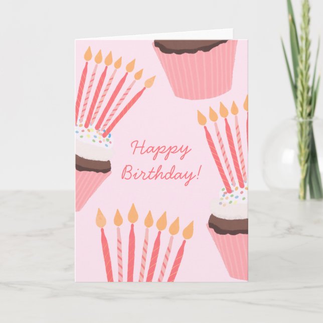 Docinho Feliz Cartão de Aniversário (Frente)