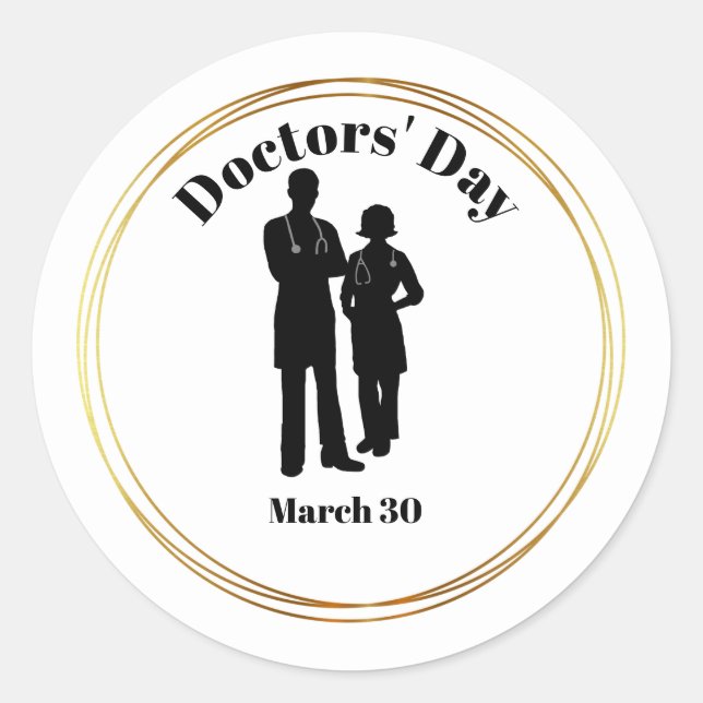 Doctors Silhouettes Sticker ou Nome de etiqueta (Frente)