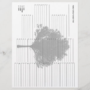 Documento de Folha de Grupo da Família