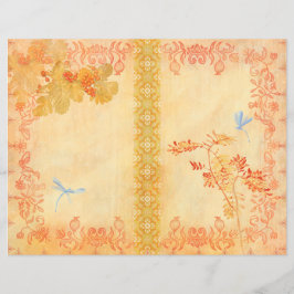 Documento de Junkjournal não alinhado no outono ve